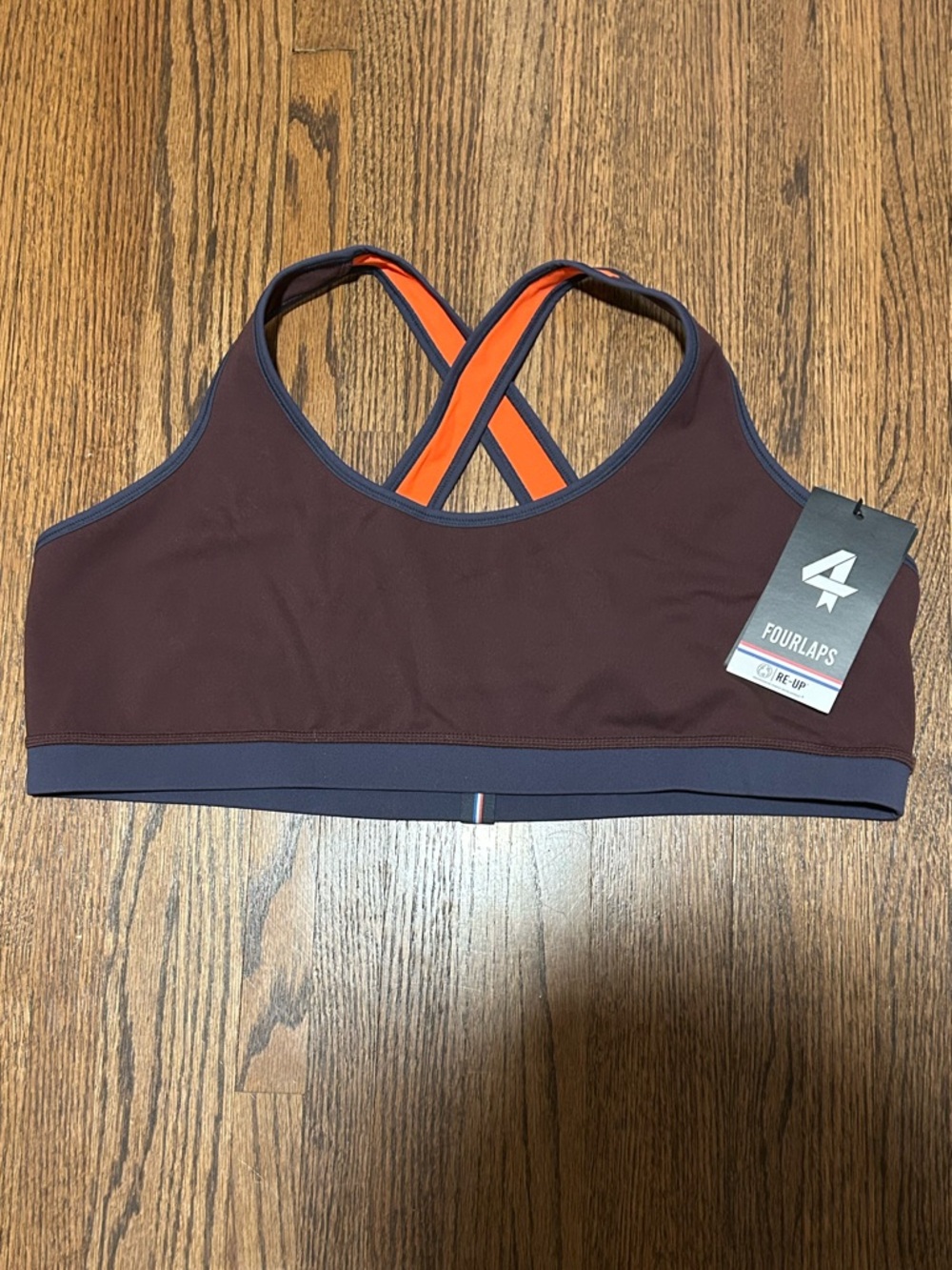 Fourlaps NWT Infinity Sports Bra XXL Fudge Smoke $68 Retail